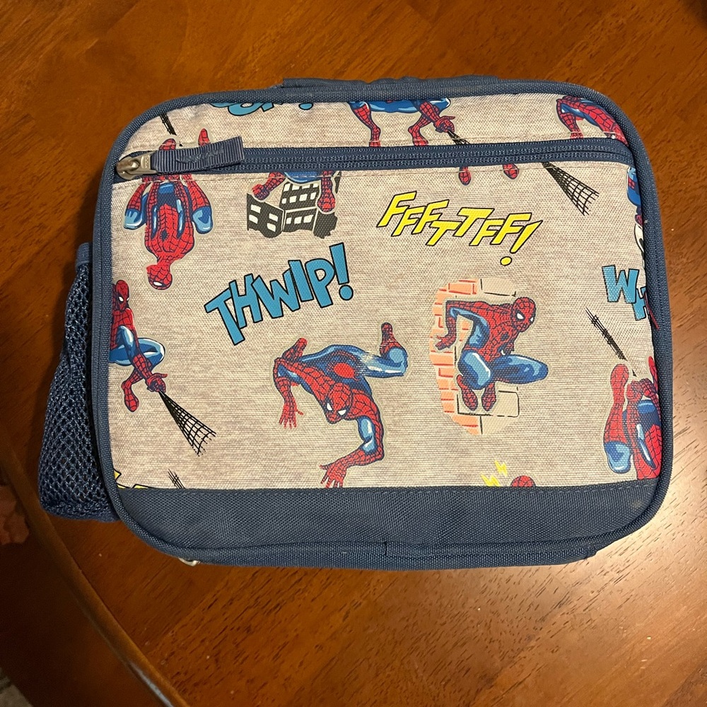 Pottery Barn Kids Blue and Red Spider-Man Lunch Bag